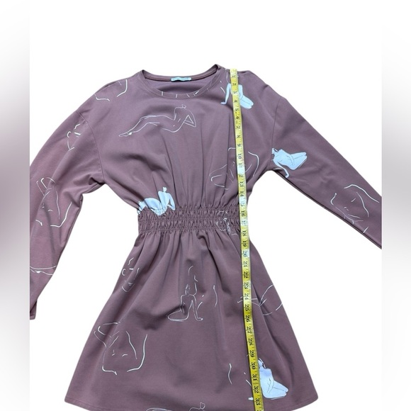 Zara  tan Crew Neck Bishop Sleeve Sweater - Picture 9 of 13